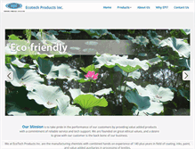Tablet Screenshot of ecotechproductsinc.com